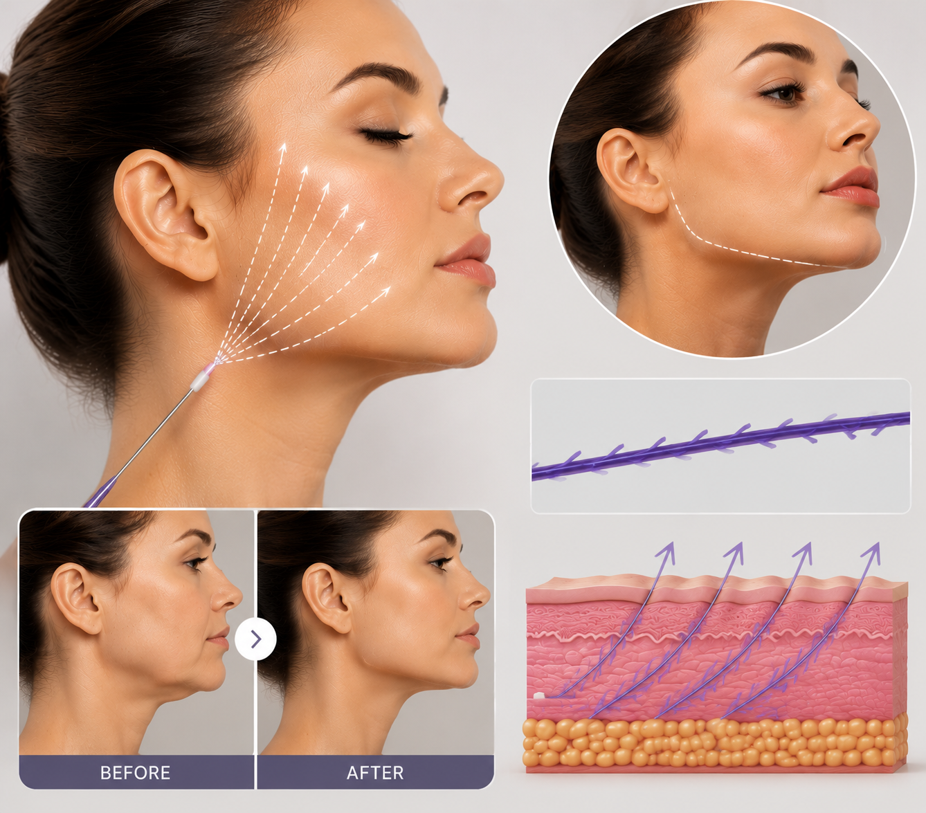 Jawline Thread Lift Contouring